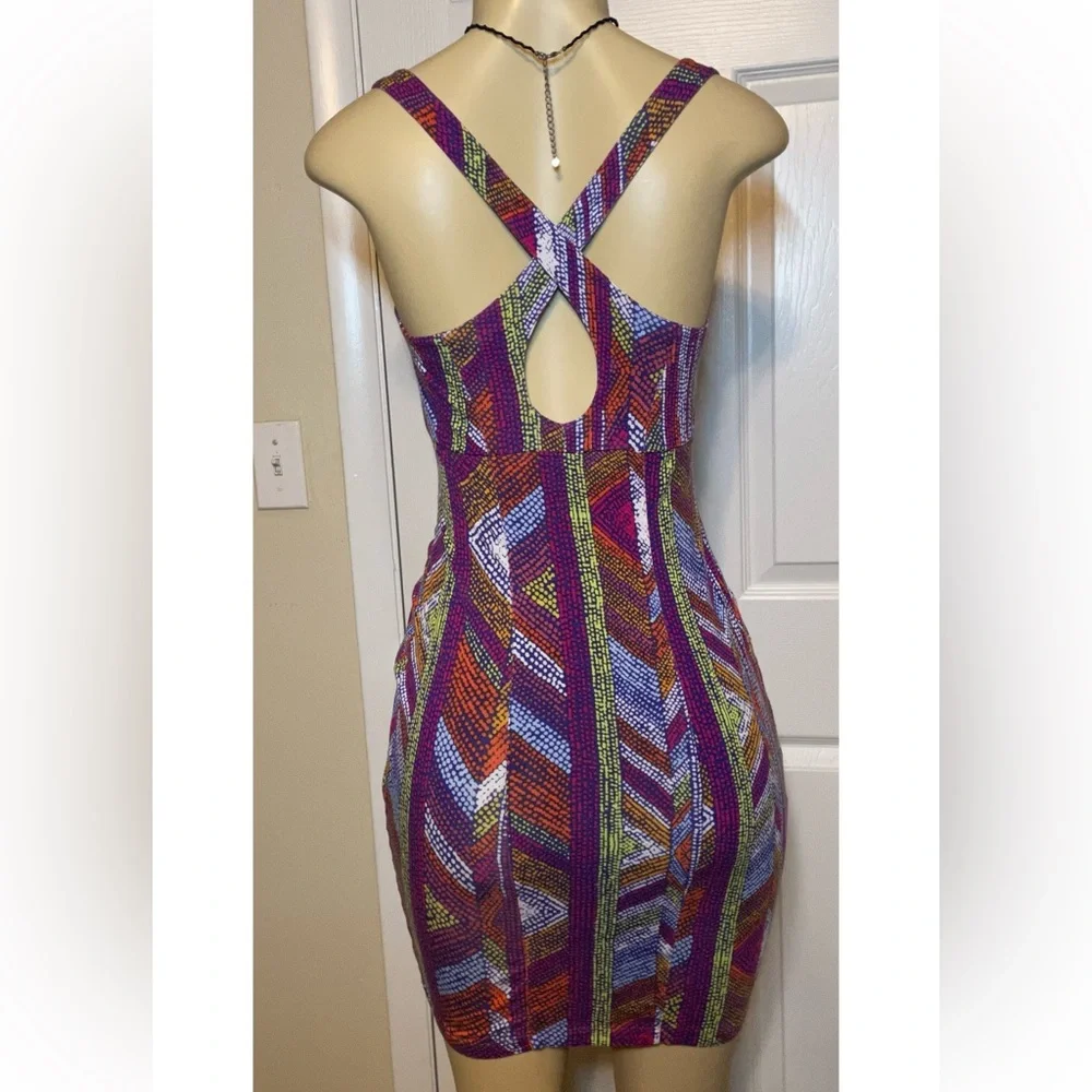 Dolce Vita Multicolored tight dress - Picture 2 of 6